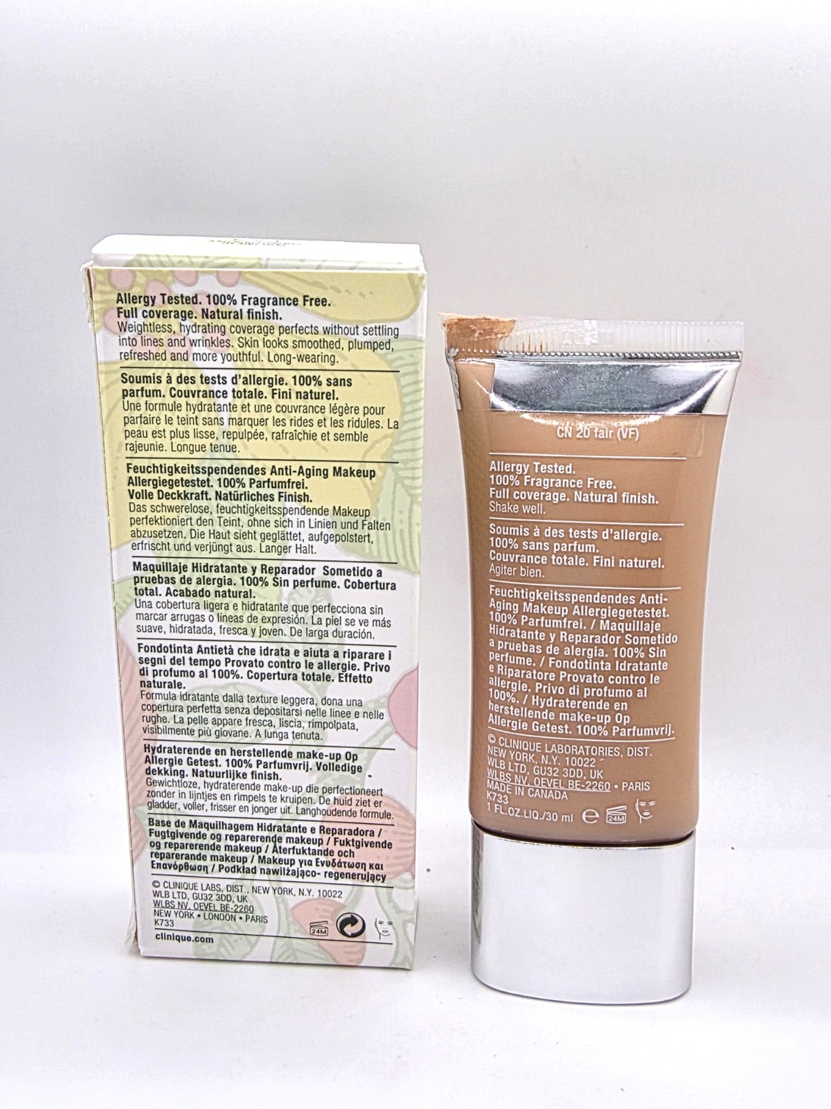 Clinique Even Better Refresh Makeup – CN 20 FAIR – 1 oz / 30 ml – NEW w/defect