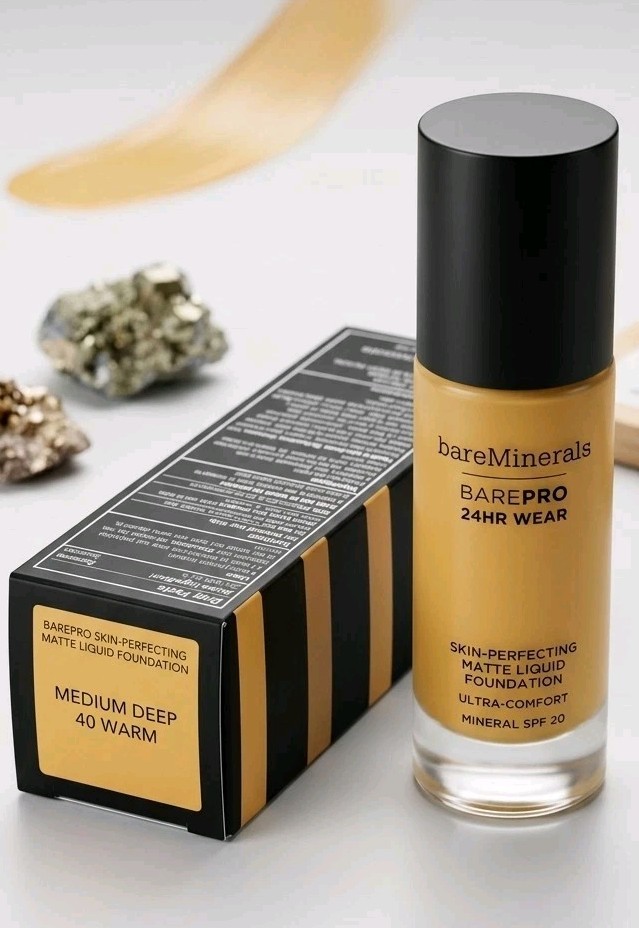 BareMinerals BAREPRO PERFORMANCE Wear Liquid Foundation Medium Deep 40 Warm