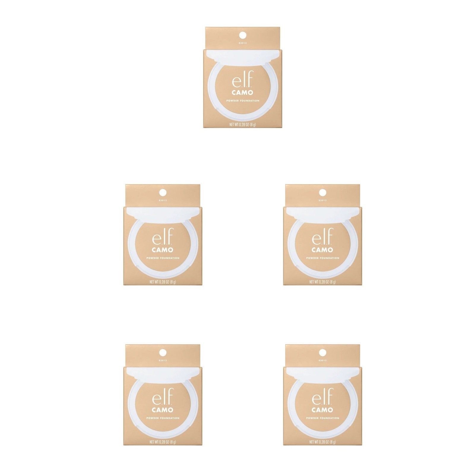 e.l.f. Camo Powder Foundation, Fair 240 W, Pack of 5