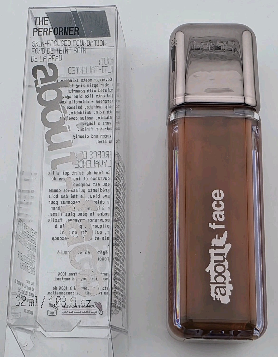 About-Face THE PERFORMER Skin-Focused Foundation RD2 Cool 1.08 fl oz NEW