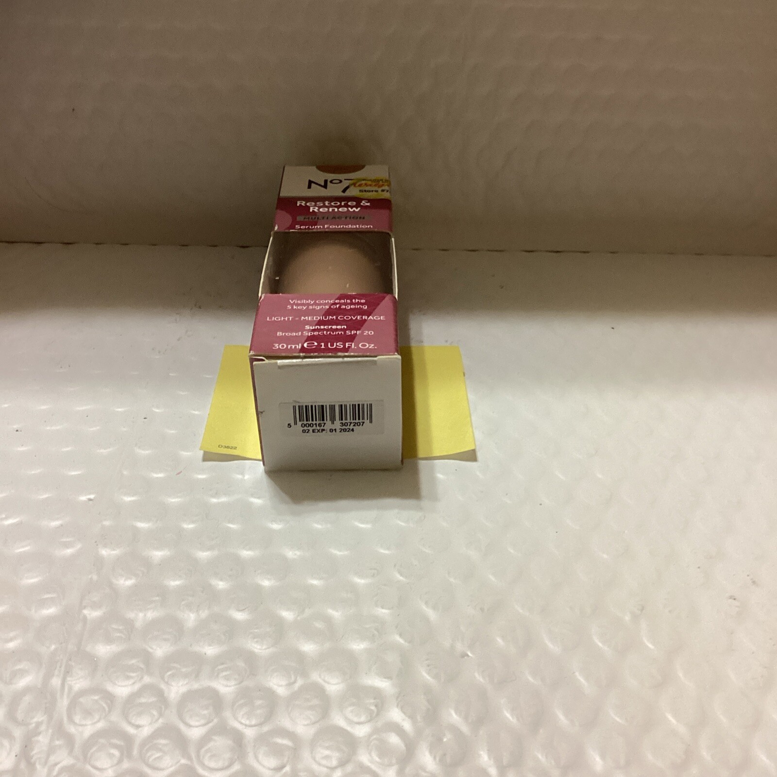 No7 Restore & Renew Multi Action Serum Foundation Dune Exp1/24