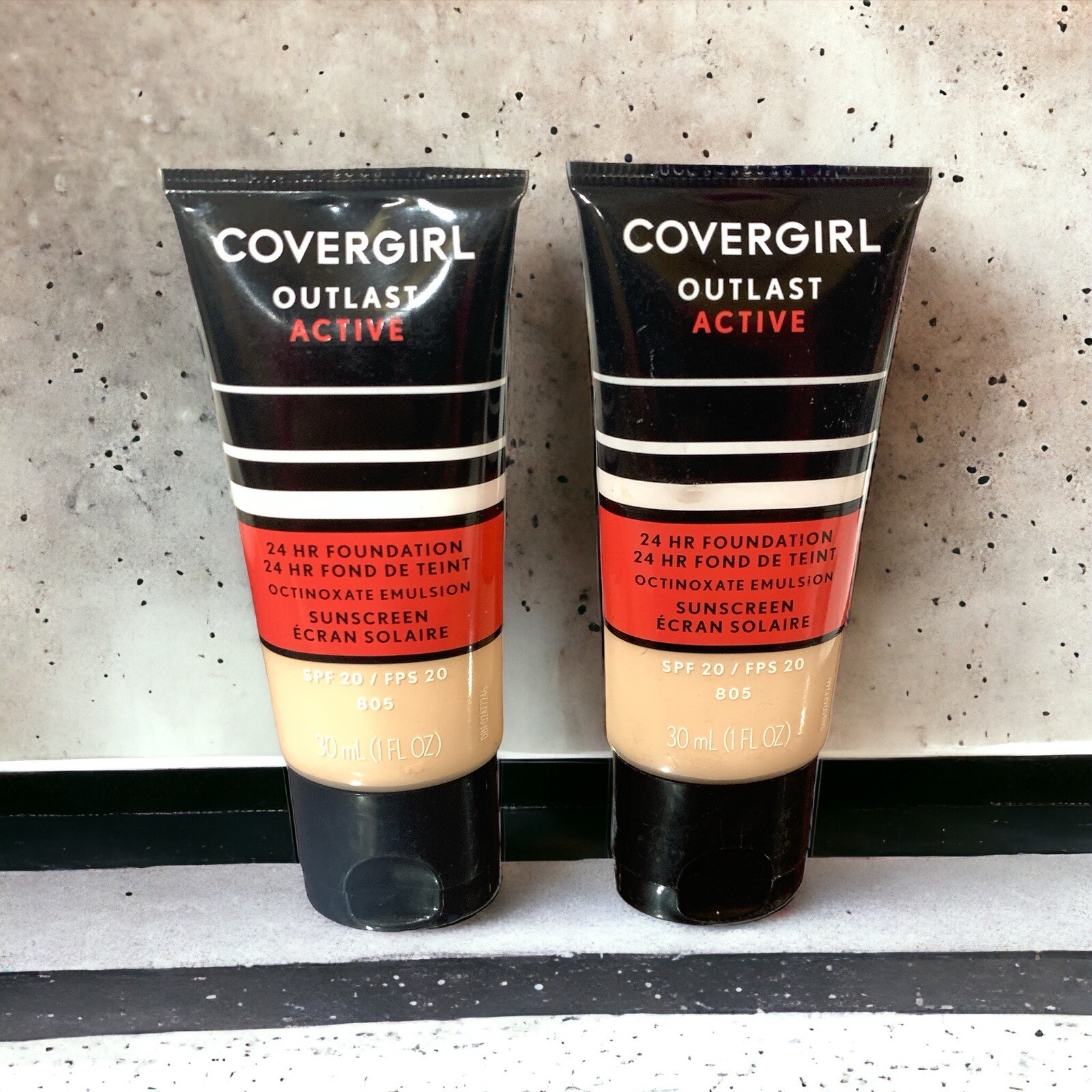 2 X COVERGIRL Outlast Active 24 Hours Foundation SPF 20-#805 IVORY