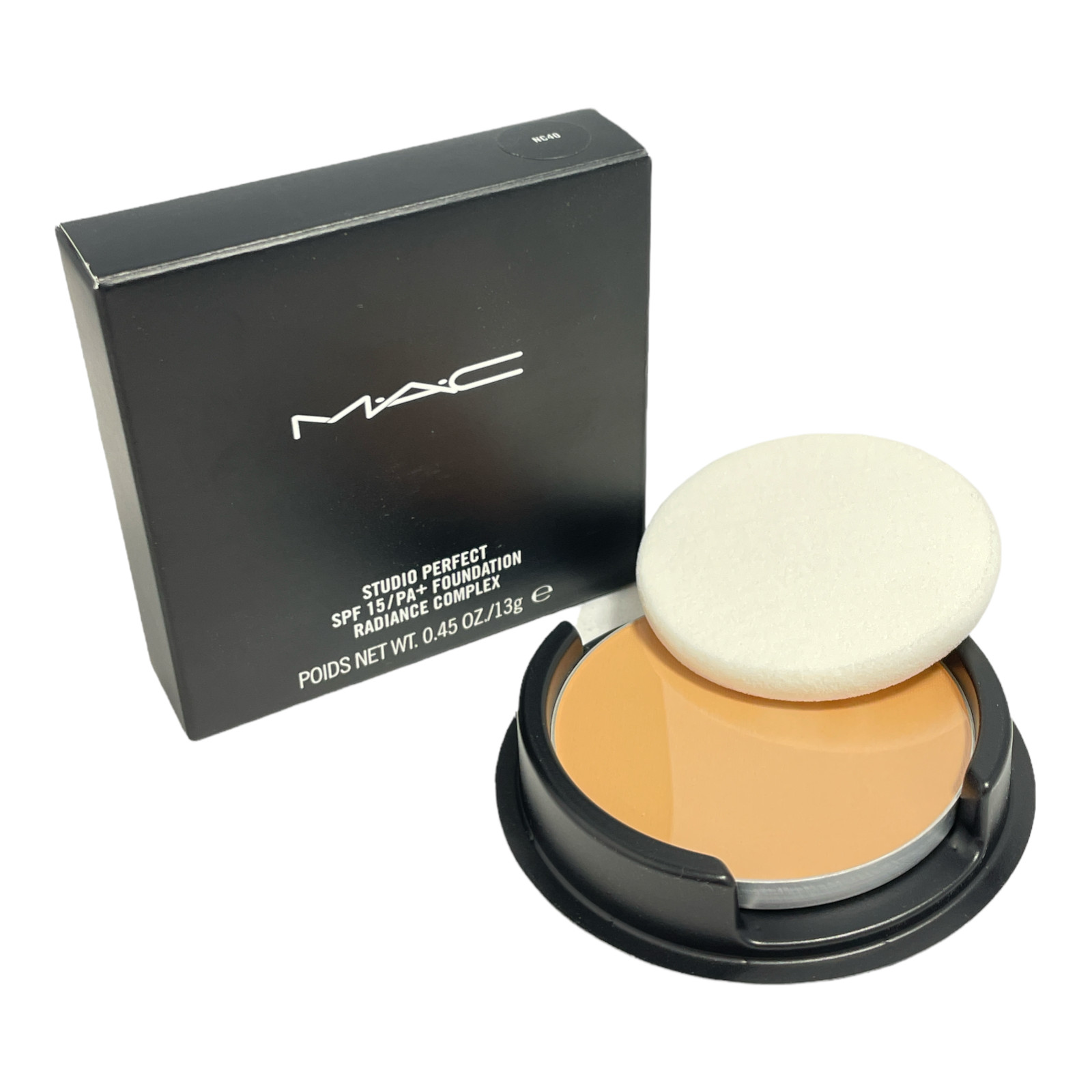 M.A.C Studio Perfect SPF 15/PA+ Foundation *NC40* 0.45oz./13g NEW IN BOX