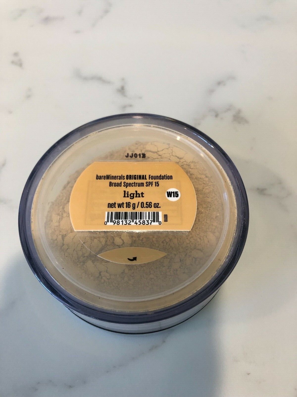 BAREMINERALS ORIGINAL FOUNDATION LIGHT~ W15 ~DELUXE SIZE 16 G/ .56 OZ NWOB