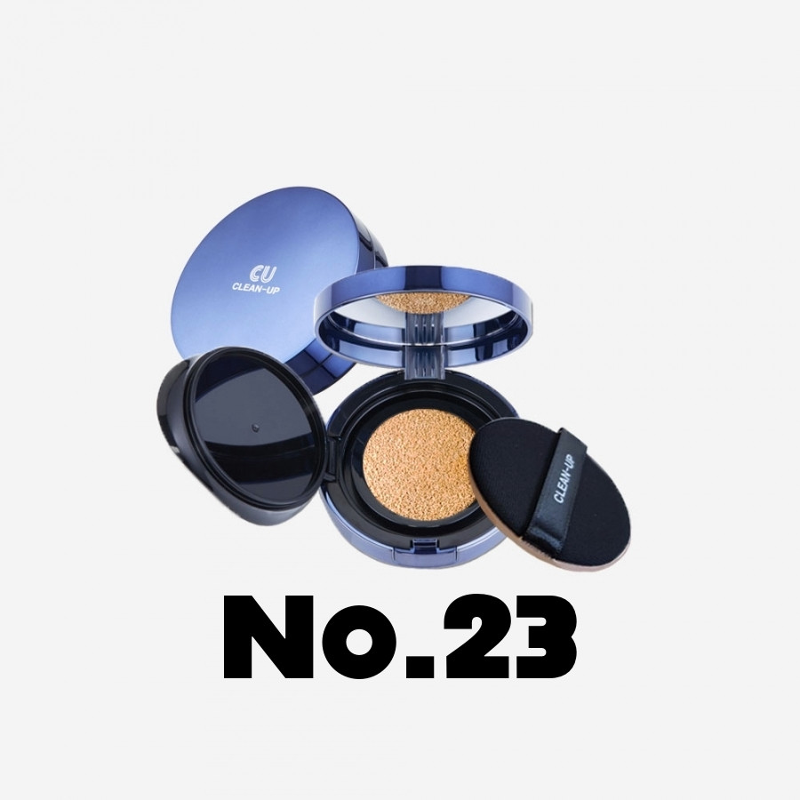 CUSKIN CU Clean-Up Skinfit Cushion Pact 15g(0.53fl.oz)+Refill 15g No.23 K-Beauty