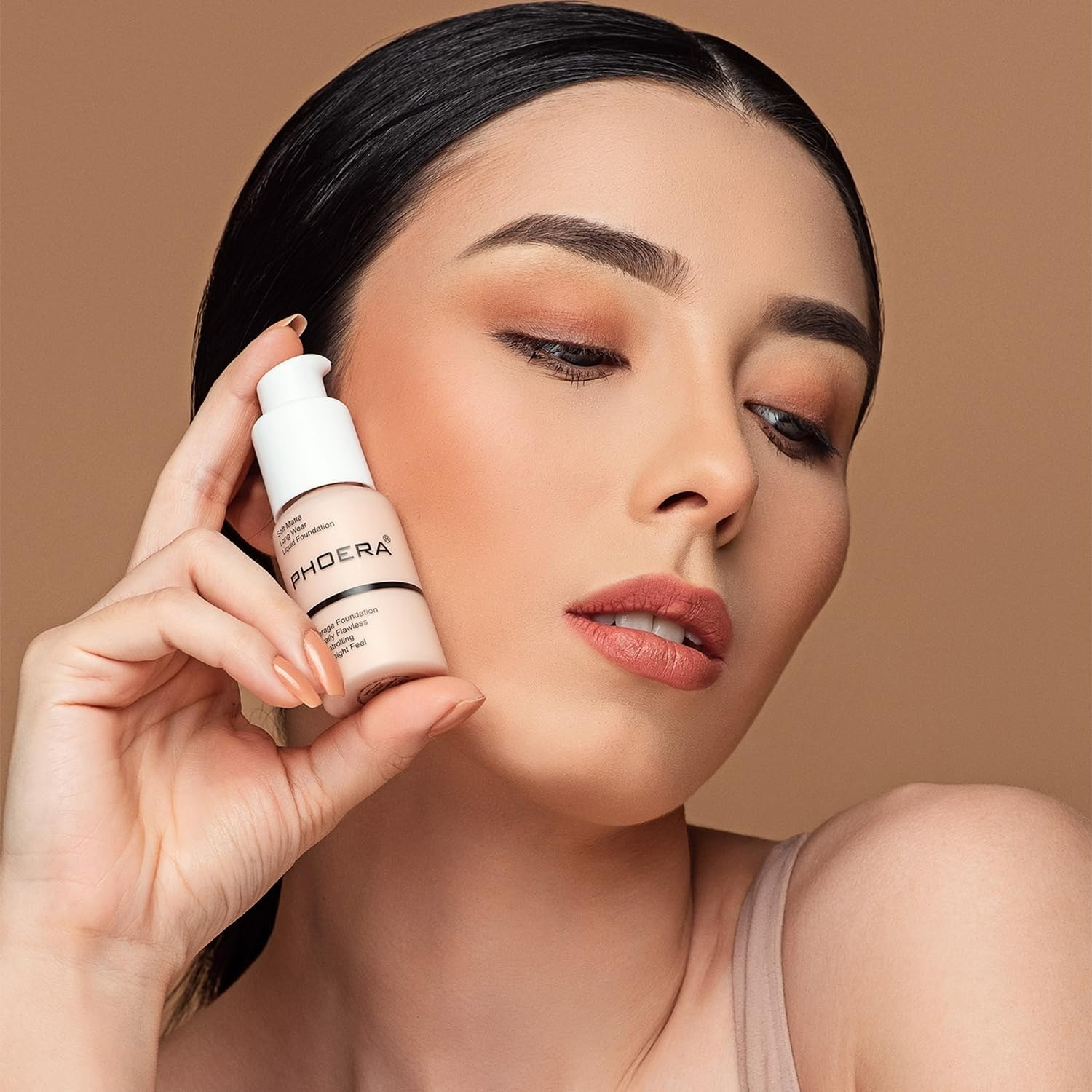 PHOERA Matte Liquid Foundation Full Coverage Concealer 30ml Oil Control