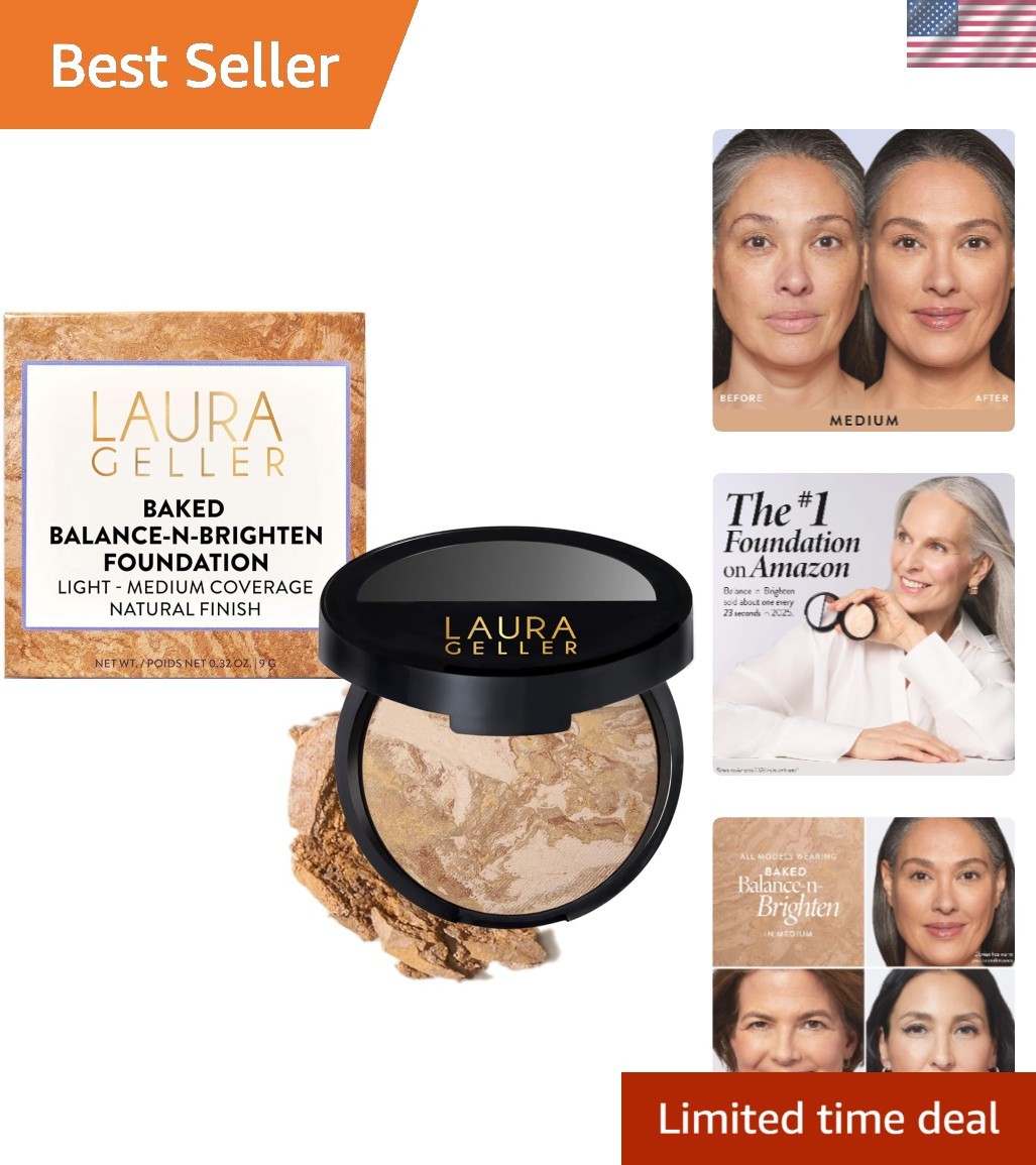 Lightweight Baked Color Correcting Foundation for All Skin Types – Medium Shade