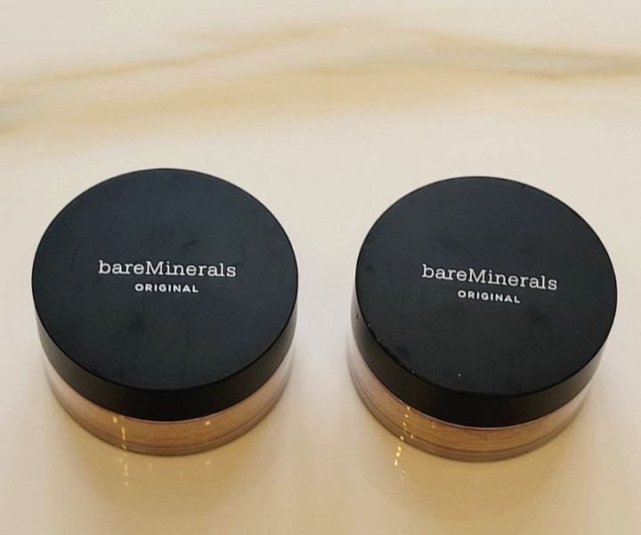 BAREMINERALS ORIGINAL POWER FOUNDATION MEDIUM 10 TWO CONTAINERS