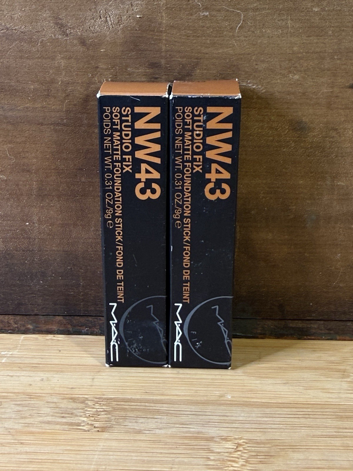 2 x MAC Studio Fix Foundation Stick ~ NW43 ~ New In Box Discontinued Soft Matte