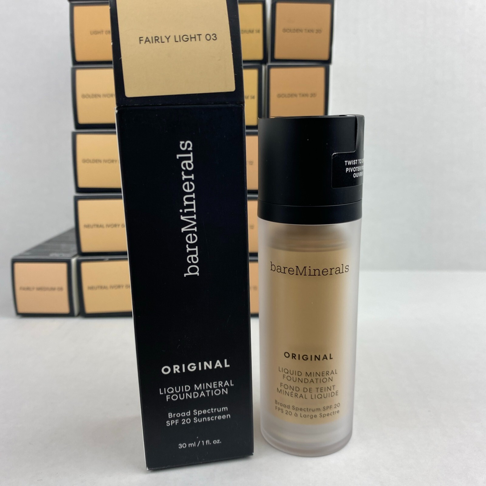 bareMinerals Original Liquid Mineral Foundation SPF 20 NIB CHOOSE SHADE COLOR!