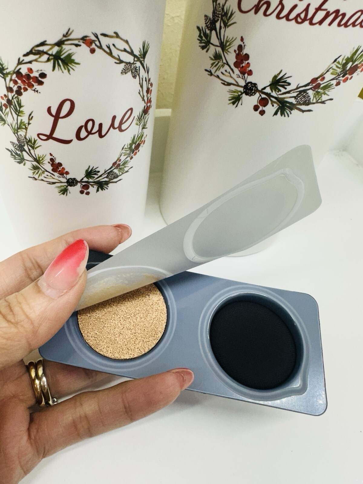 HERA MINI Black Cushion & Reflection Skin Glow Shade 21N1 5g x 2 Pcs + Sample