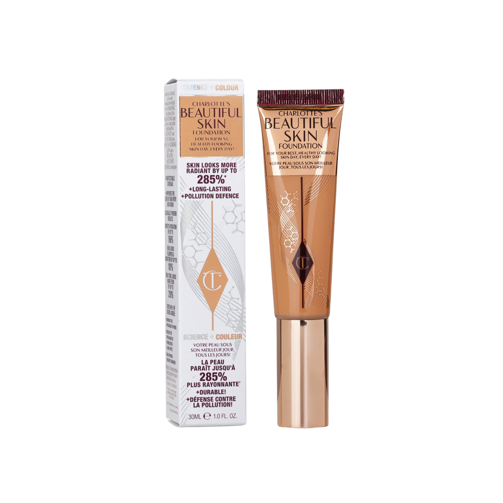 Charlotte Tilbury Beautiful Skin Foundation 7 Cool 1 oz / 30 ml