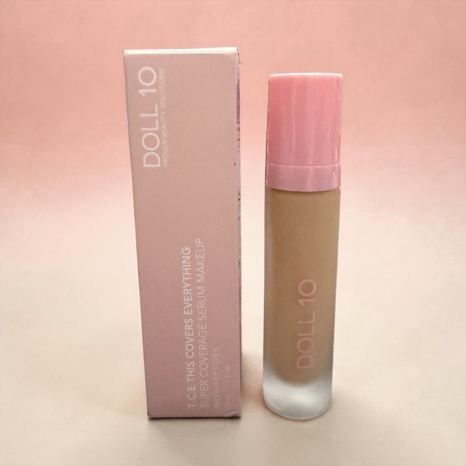 NIB~ Doll 10 TCE Super Coverage Serum Foundation 33 mL 1.1 fl oz LIGHT MEDIUM