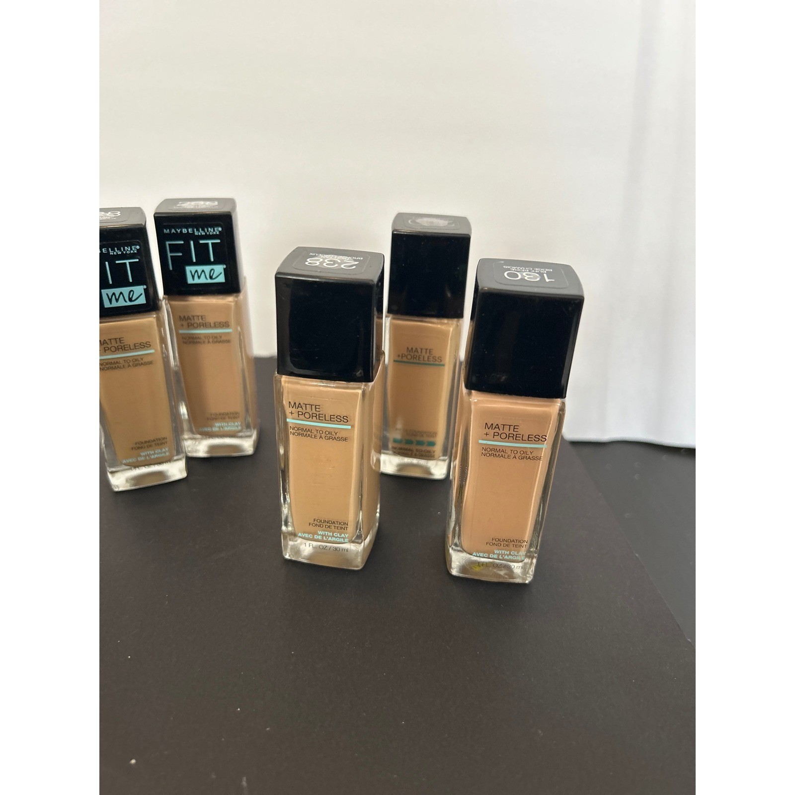 Foundation Tan Matte Poreless Liquid Makeup Bulk Lot Maybelline Fit Me 6 Bottles