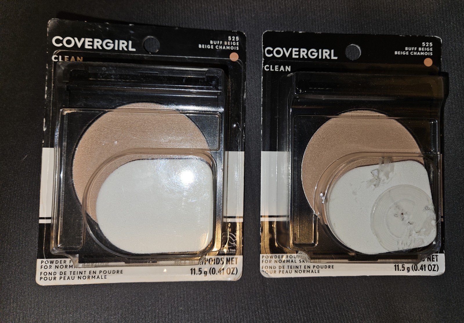 2x New Covergirl Clean Powder Foundation For Normal Skin 525 Buff Beige