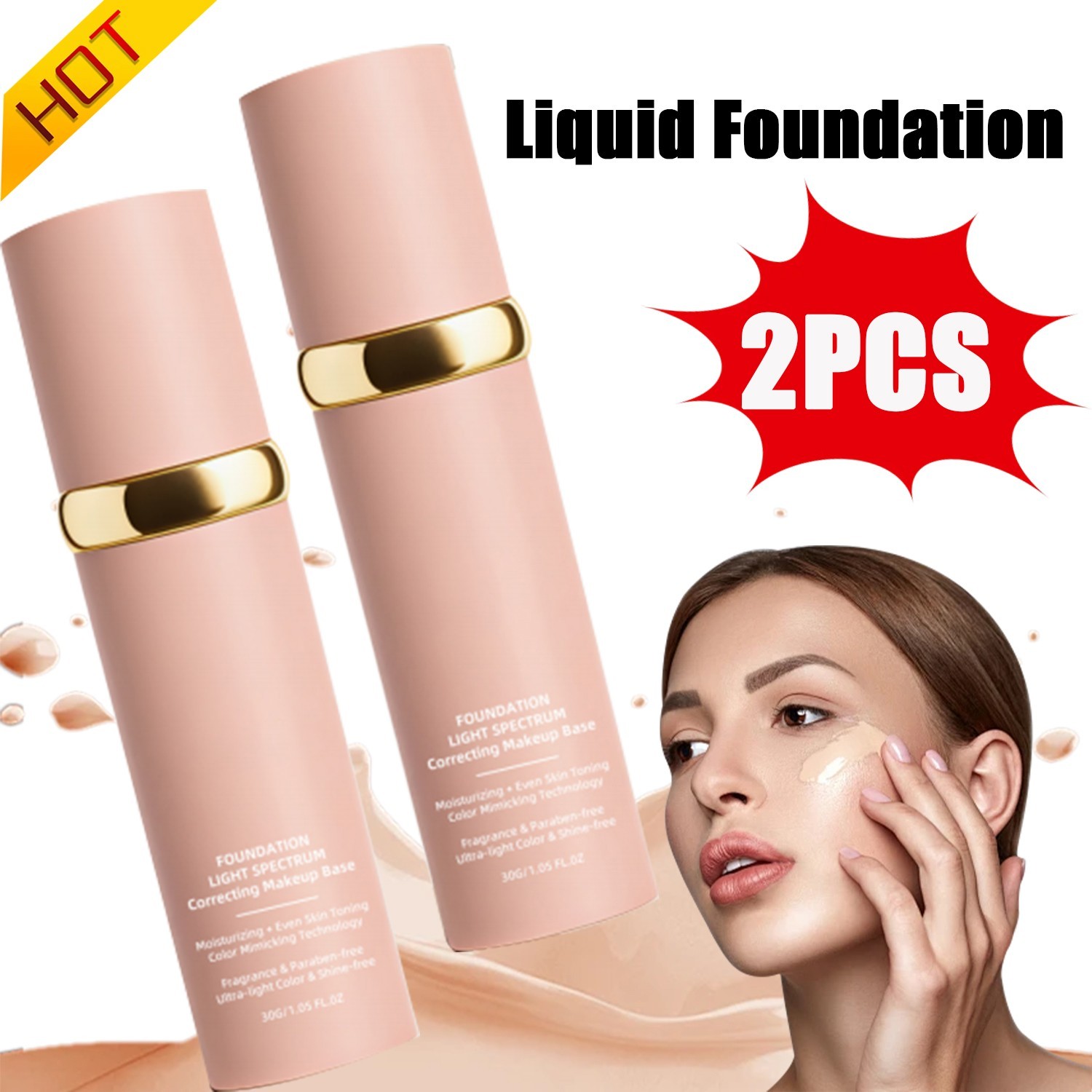 Foundation 4 in 1 – Light Spectrum, Color Changing Foundation SPF 50+ For Women