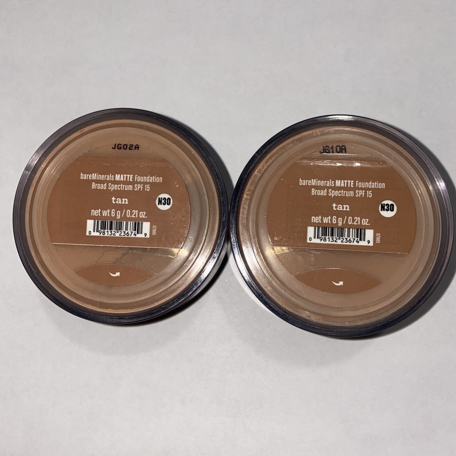 Bare Minerals Tan Matte Foundation Set Of 2 6g Full Size Bare Escentuals