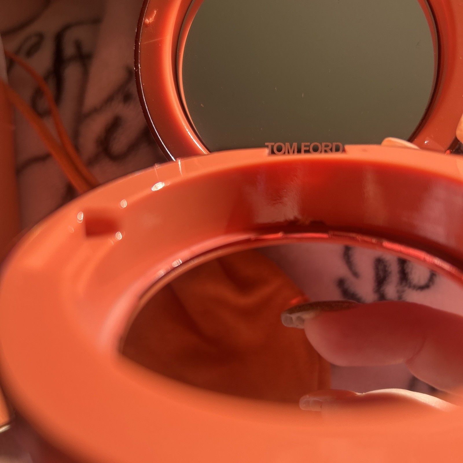 TOM FORD cushion, compact case empty orange