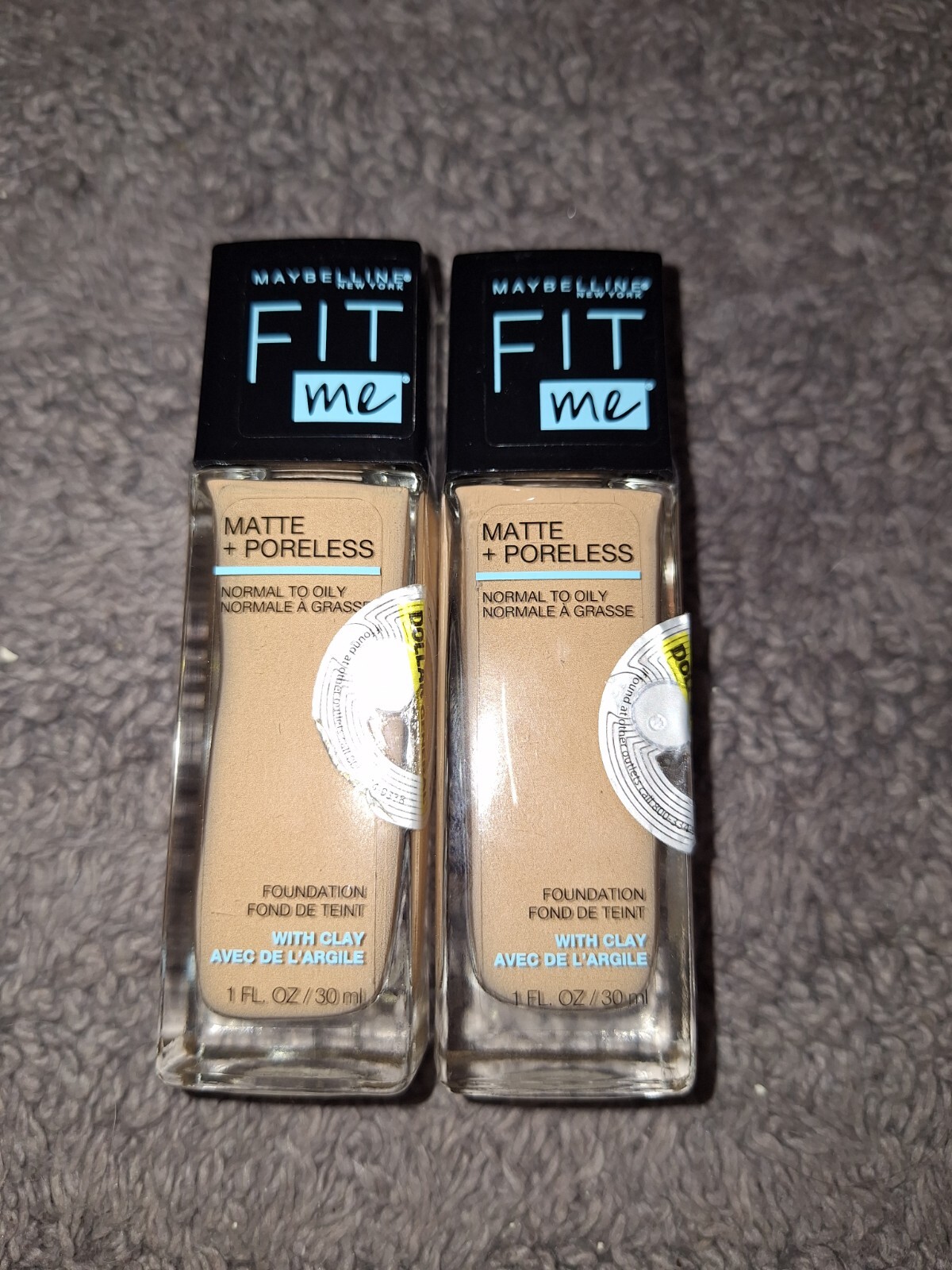 2 PACK Maybelline New York FIT ME Matte + Poreless Foundation #230 NATURAL BUFF