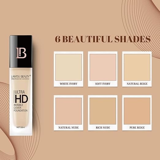 Lakyou Beauty Ultra HD Invisible Cover Foundation | Seamless Blend | High Defini