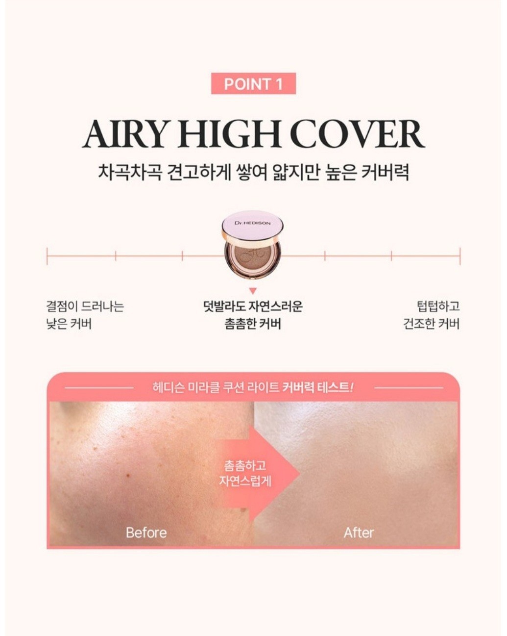 Dr. Hedison Miracle Cushion foundation 15g + 15g(refill) Light, K beauty