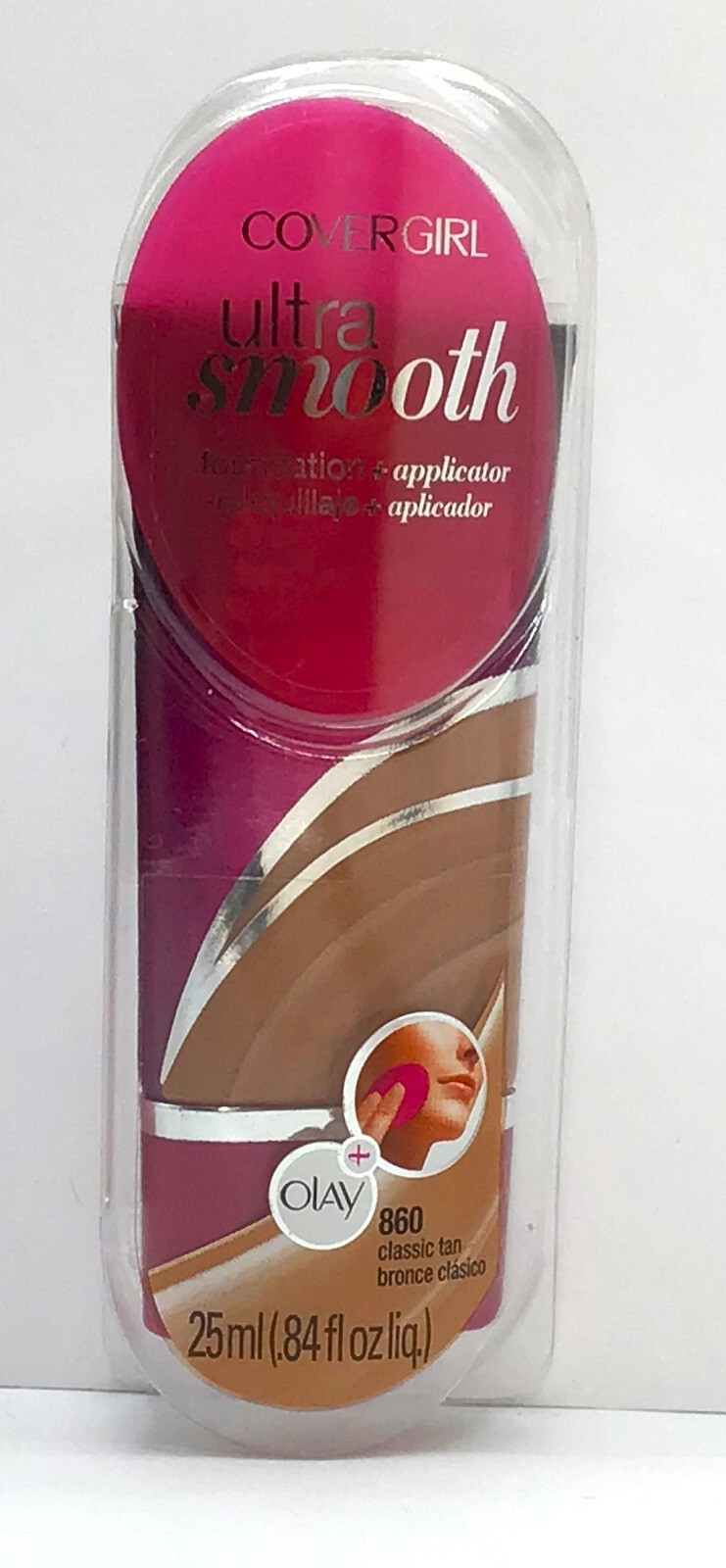 (1) COVERGIRL Ultra Smooth Foundation +Applicator #860 Classic Tan