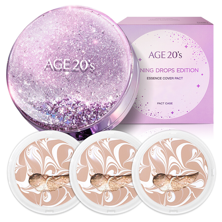 Age 20’s Essence Cover Pact Shining Drop Limited Edition 1 Case+ 3 Refills