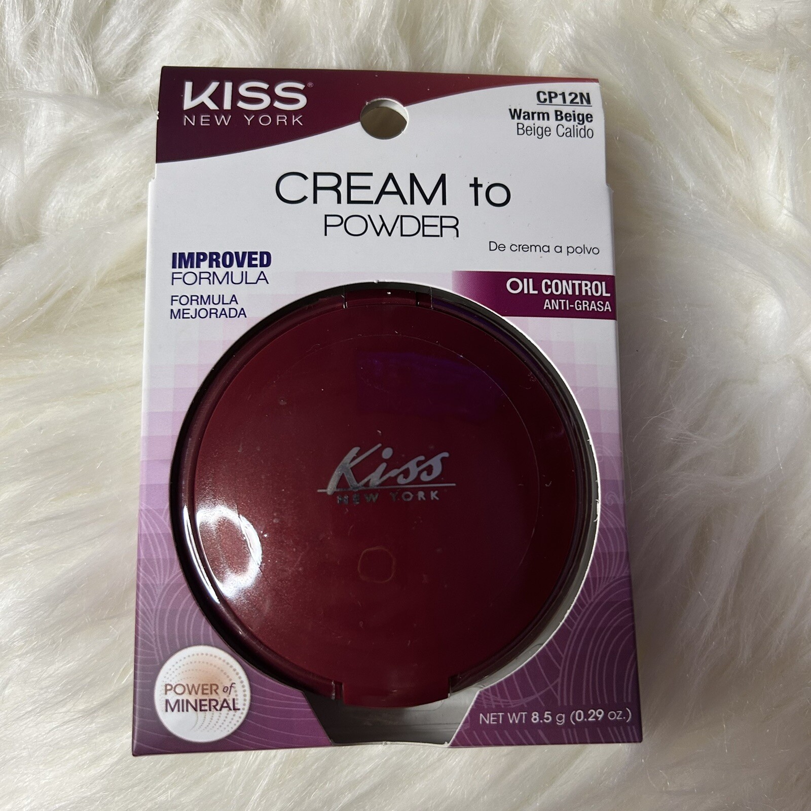 Kiss Cream to Powder Foundation Oil Control CP12N Warm Beige *Discontinued*