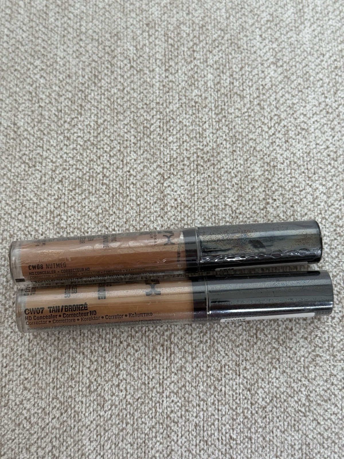 2PCS NYX Hd Studio Photogenic Concealer – CW08 Nutmeg & CW07 Tan/Bronze
