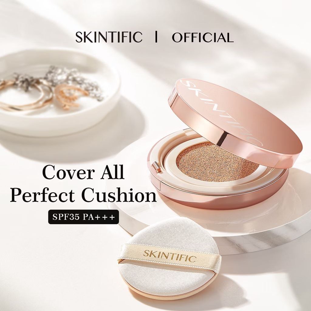 *NEW Shades SKINTIFIC Cover All Cushion Long Lasting 24H Foundation SPF35 PA++++