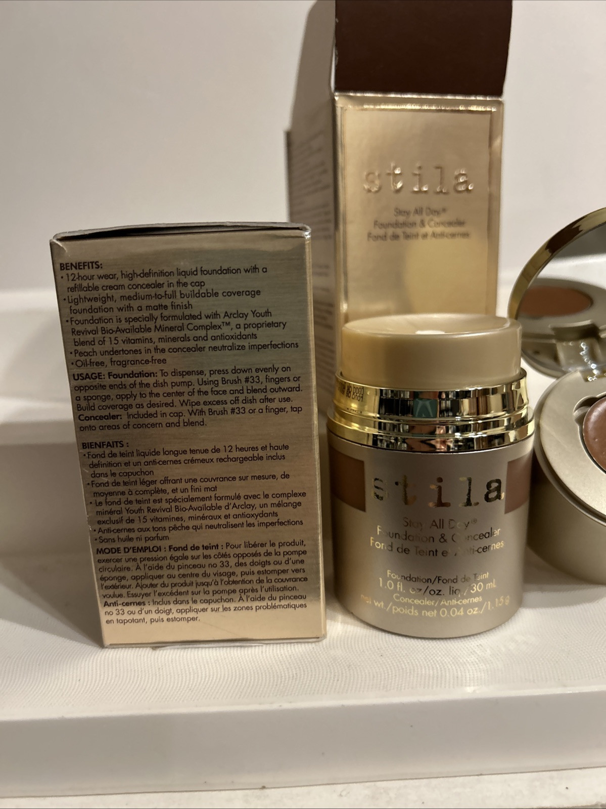 2X Stila Stay All Day Foundation & Concealer – ESPRESSO 15 NEW IN BOX