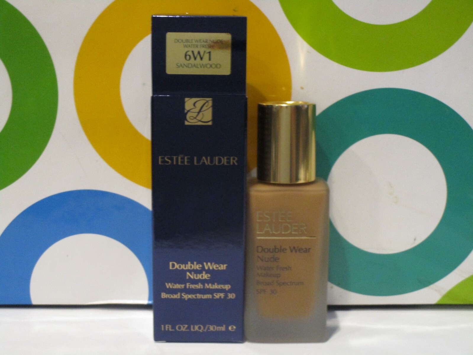 ESTEE LAUDER ~ DOUBLE WEAR NUDE WATER FRESH MAKEUP ~ 6W1 SANDALWOOD ~ BOXED