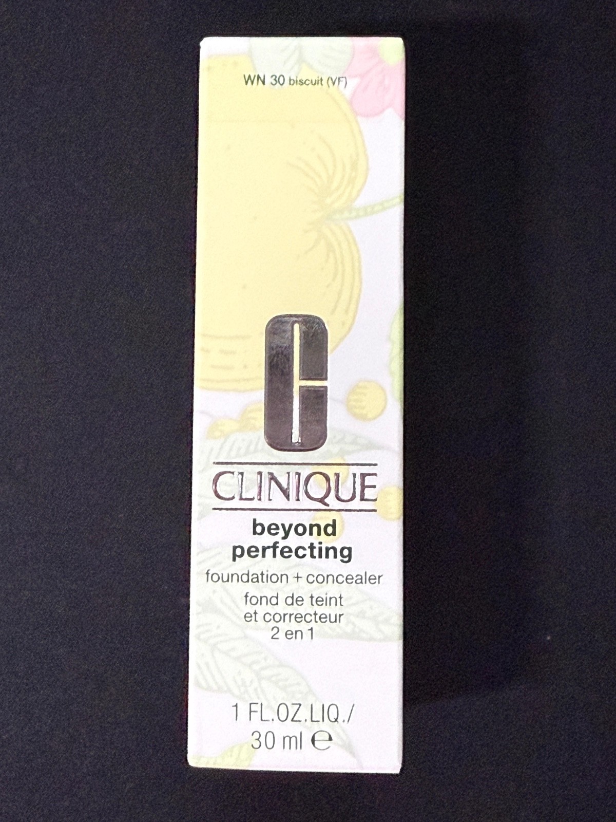 Clinique Beyond Perfecting Foundation + Concealer – WN 30 Biscuit – 1oz/30ml-NIB