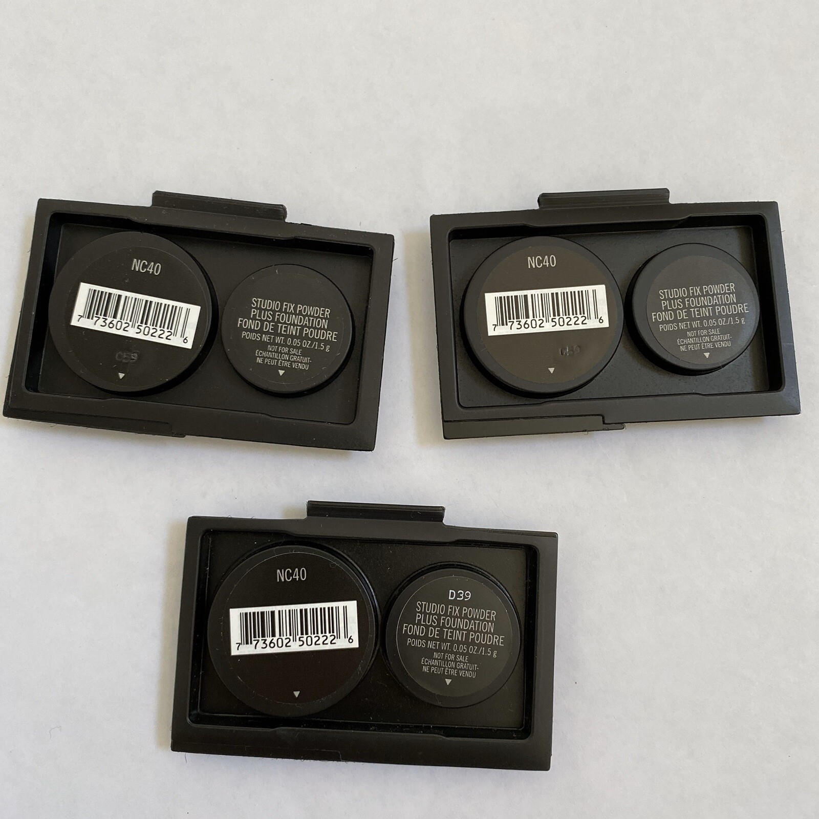 3X MAC Studio Fix Powder Plus Foundation in NC40 Sample / Travel Size