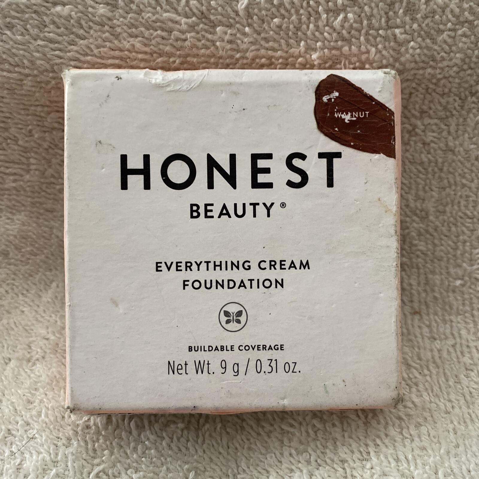 HONEST BEAUTY Everything Cream Foundation 0.31 oz. 9g Walnut No Seal Never Used