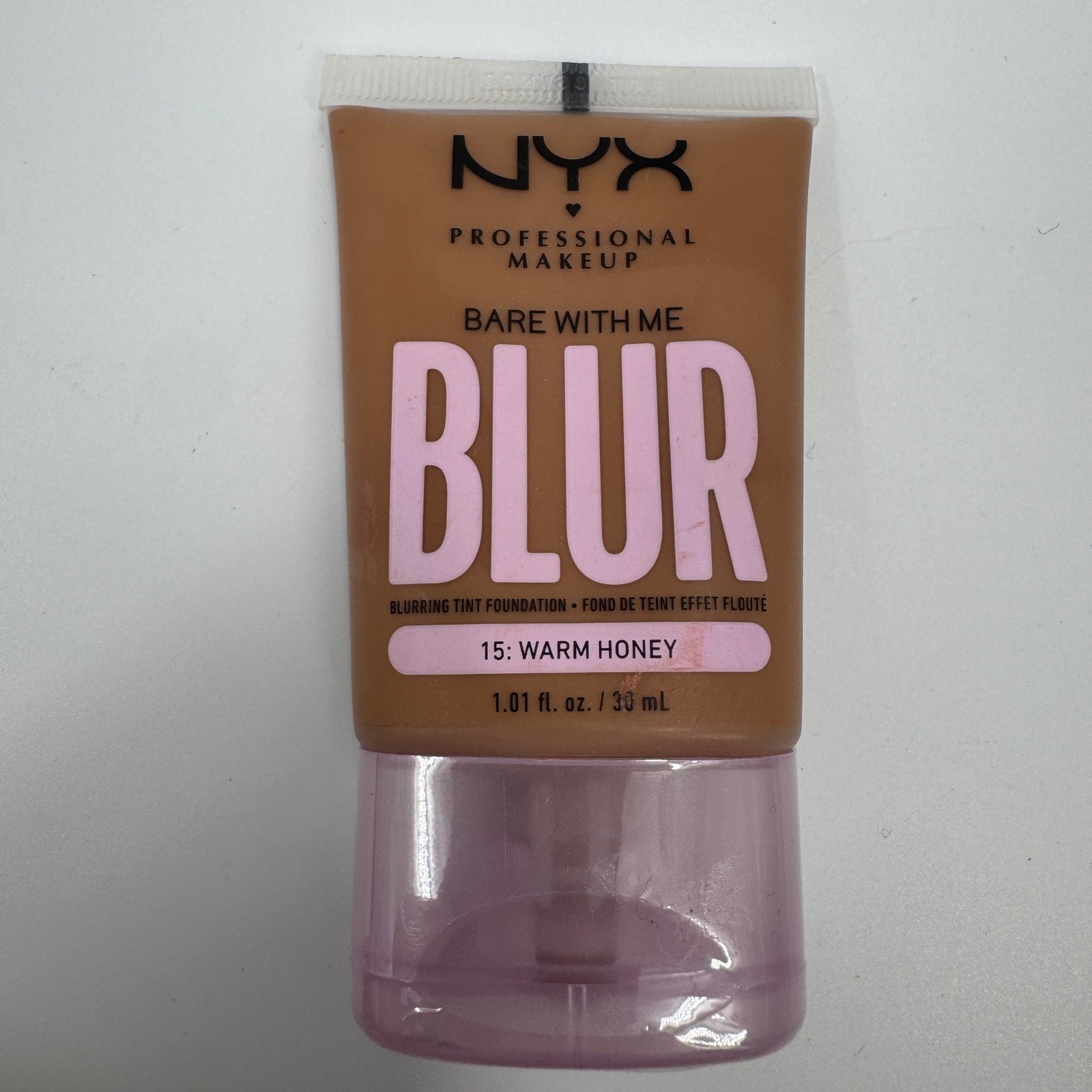 NYX Bare With Me Blur Blurring Tint Foundation 15 Warm Honey 1.01oz BWMBT15