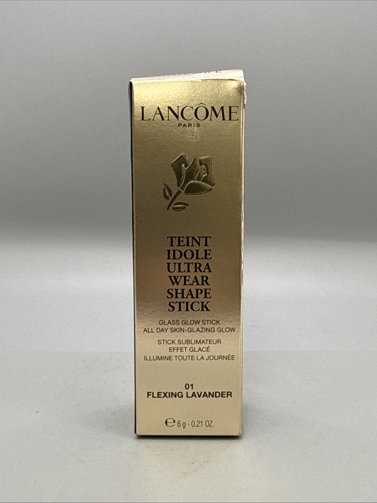 {Y9} Lancome NIB Teint Idole Ultra Shape Stick 01 Flexing Lavender .21oz
