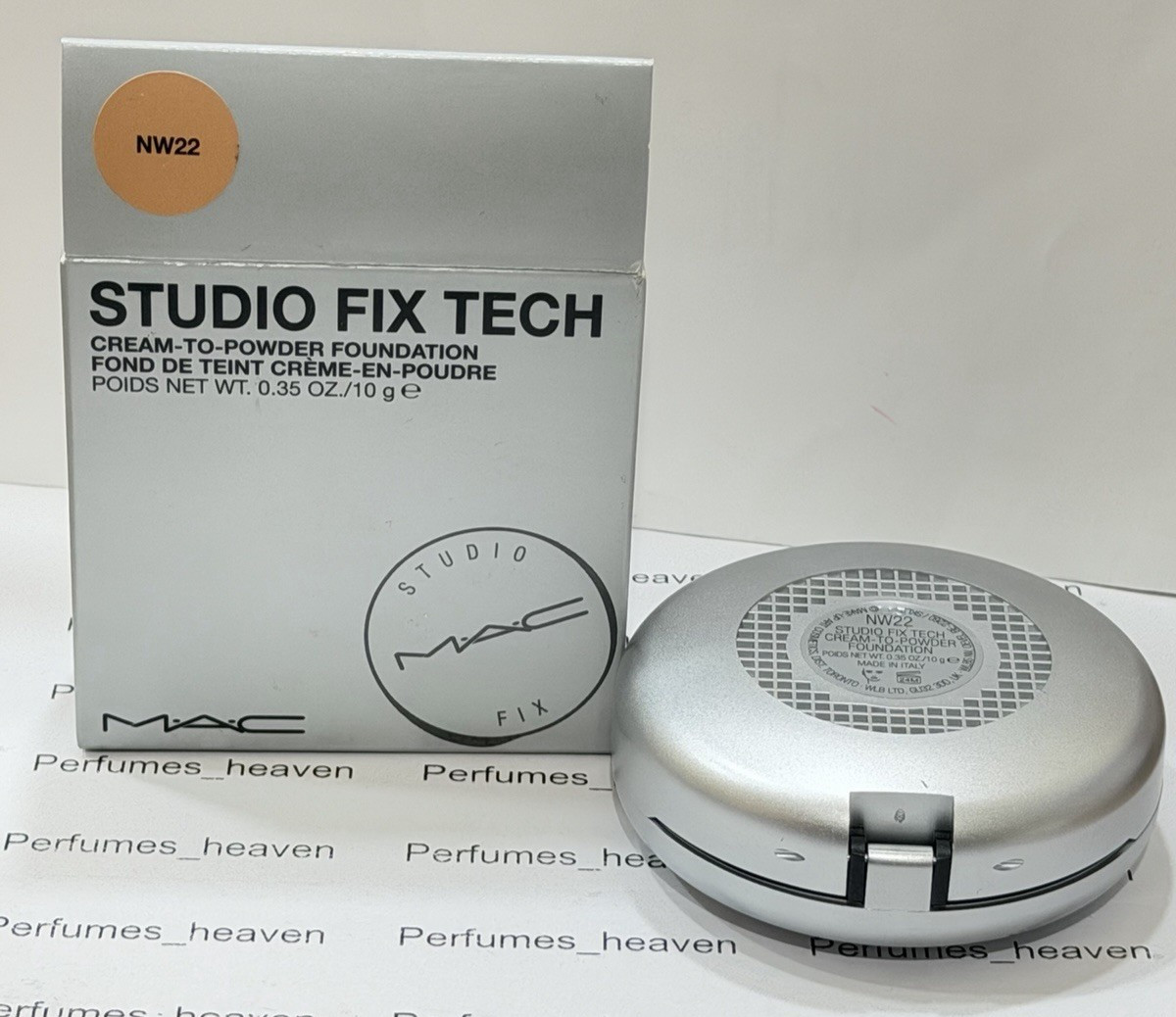 MAC Foundation Studio Fix Tech Cream to Powder NW22 0.35 oz / 10 g New