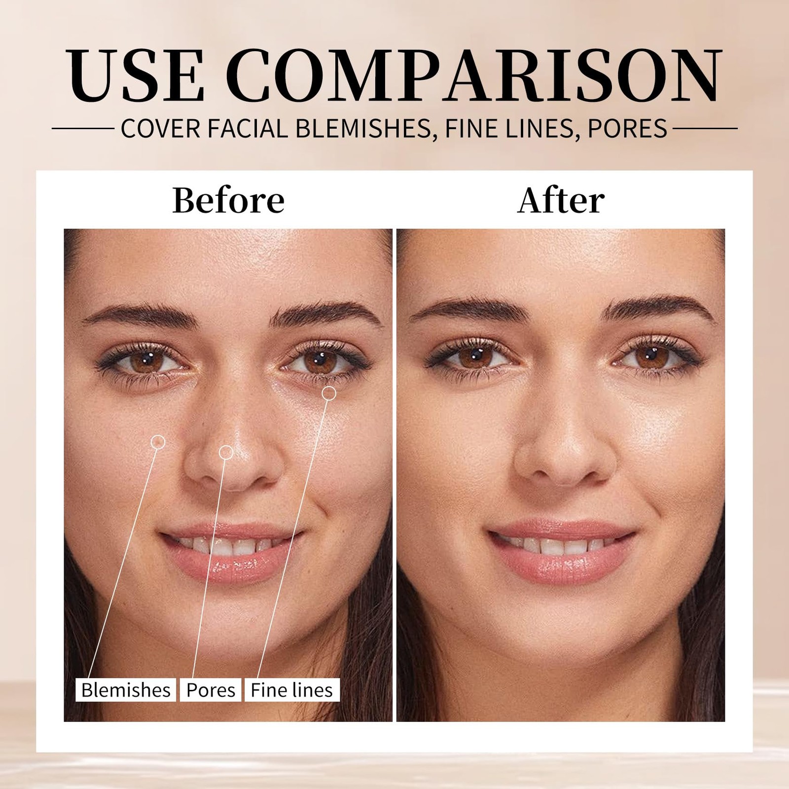 Airbrush Spray Foundation Full Coverage Silky Mist Makeup 01 Natural