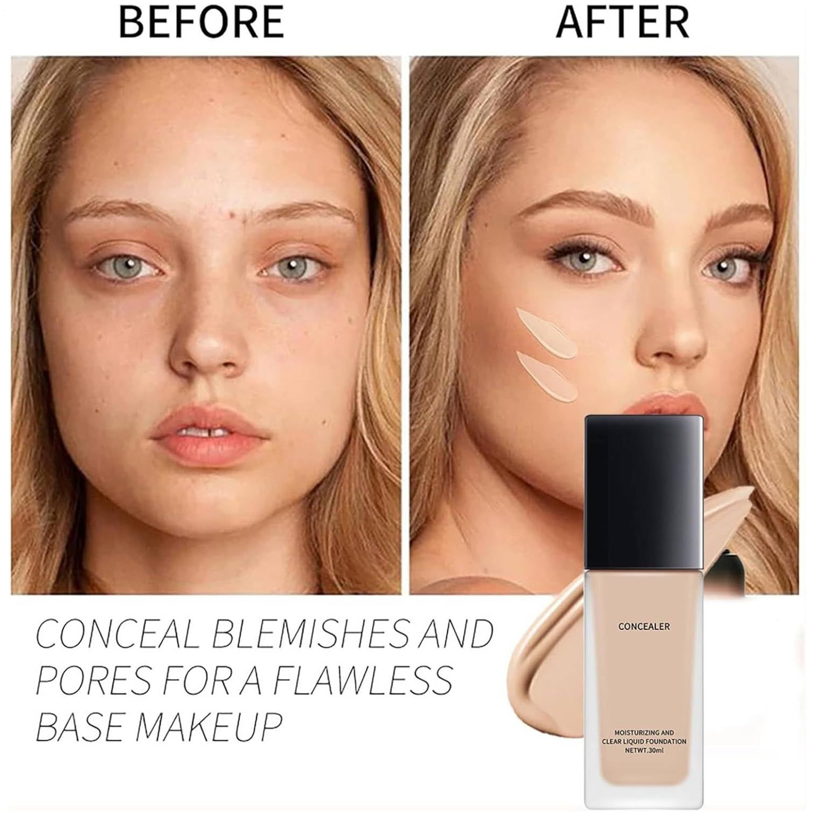 Lamelia Foundation for Women Waterproof Cosmetics 30ml Lightweight Foundation