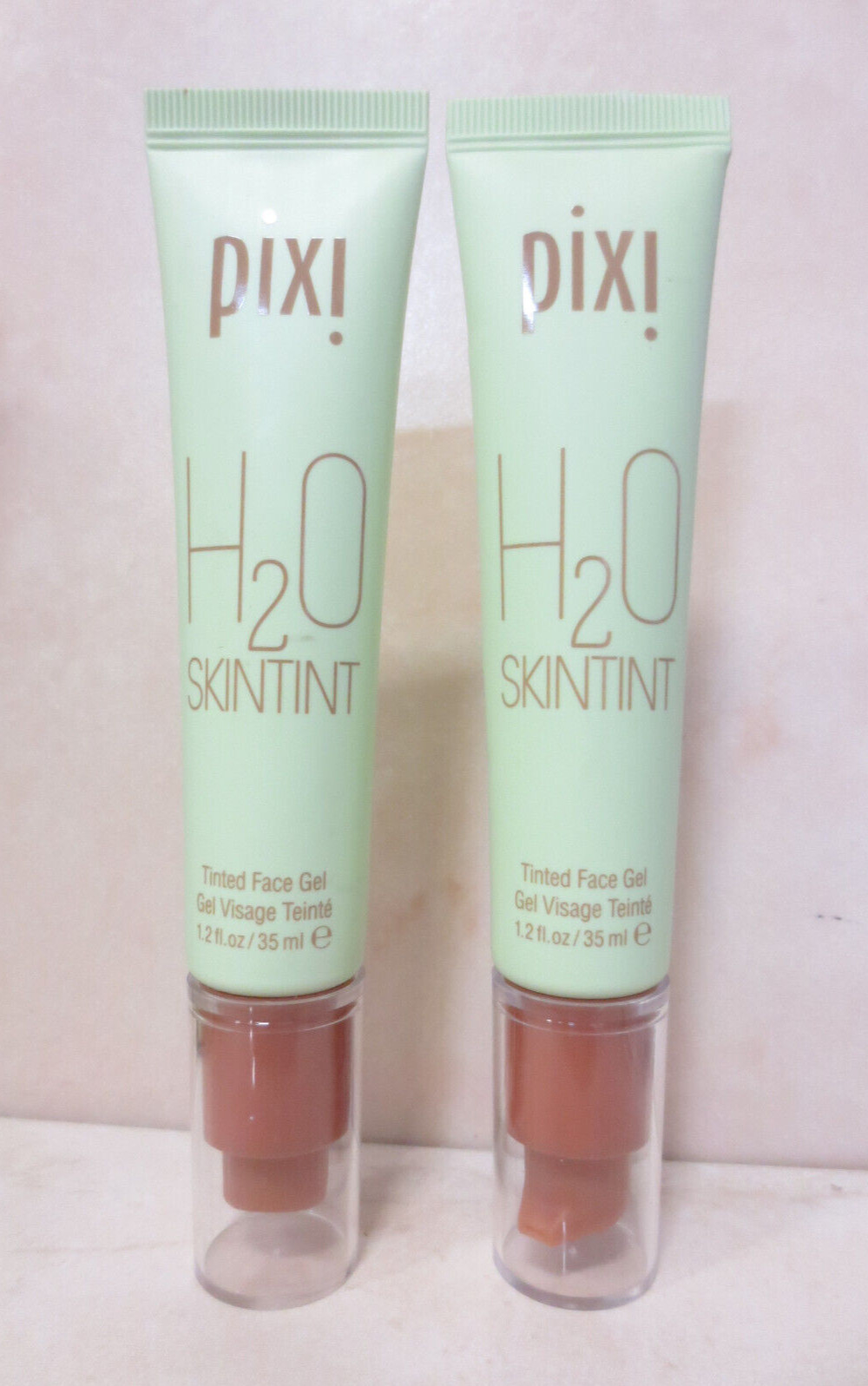 (2) PIXI BY PETRA H2O TINTED FACE GEL – SHADE MAHOGANY – 1.2 OZ