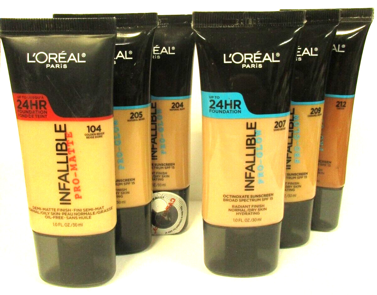 L’Oreal Paris Infallible Pro-Glow Foundation 1 fl oz. YOU PICK COLOR