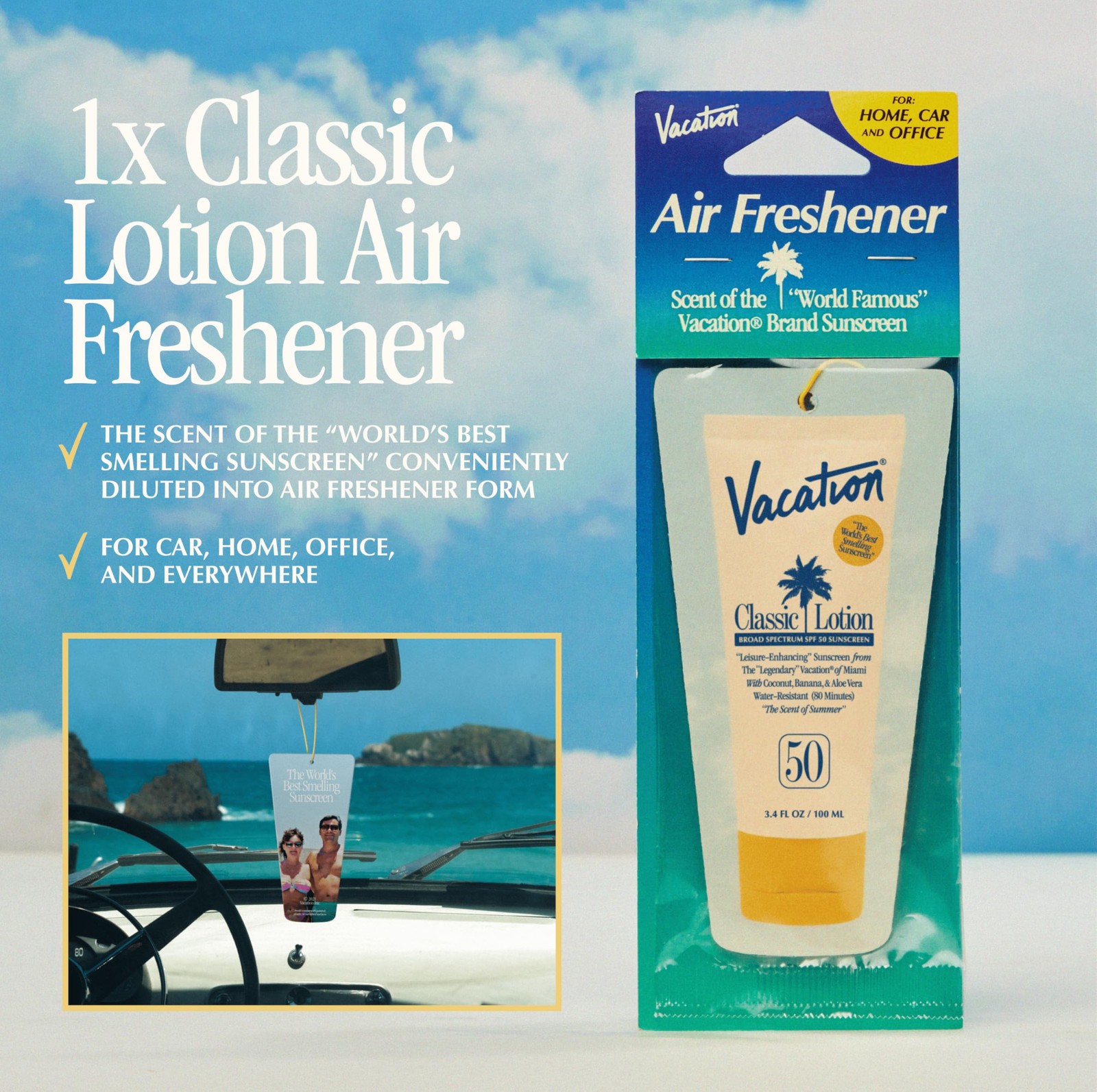 Vacation Classic Lotion SPF 50 – Pack of 2 with Air 6 Fl Oz (Pack 2)