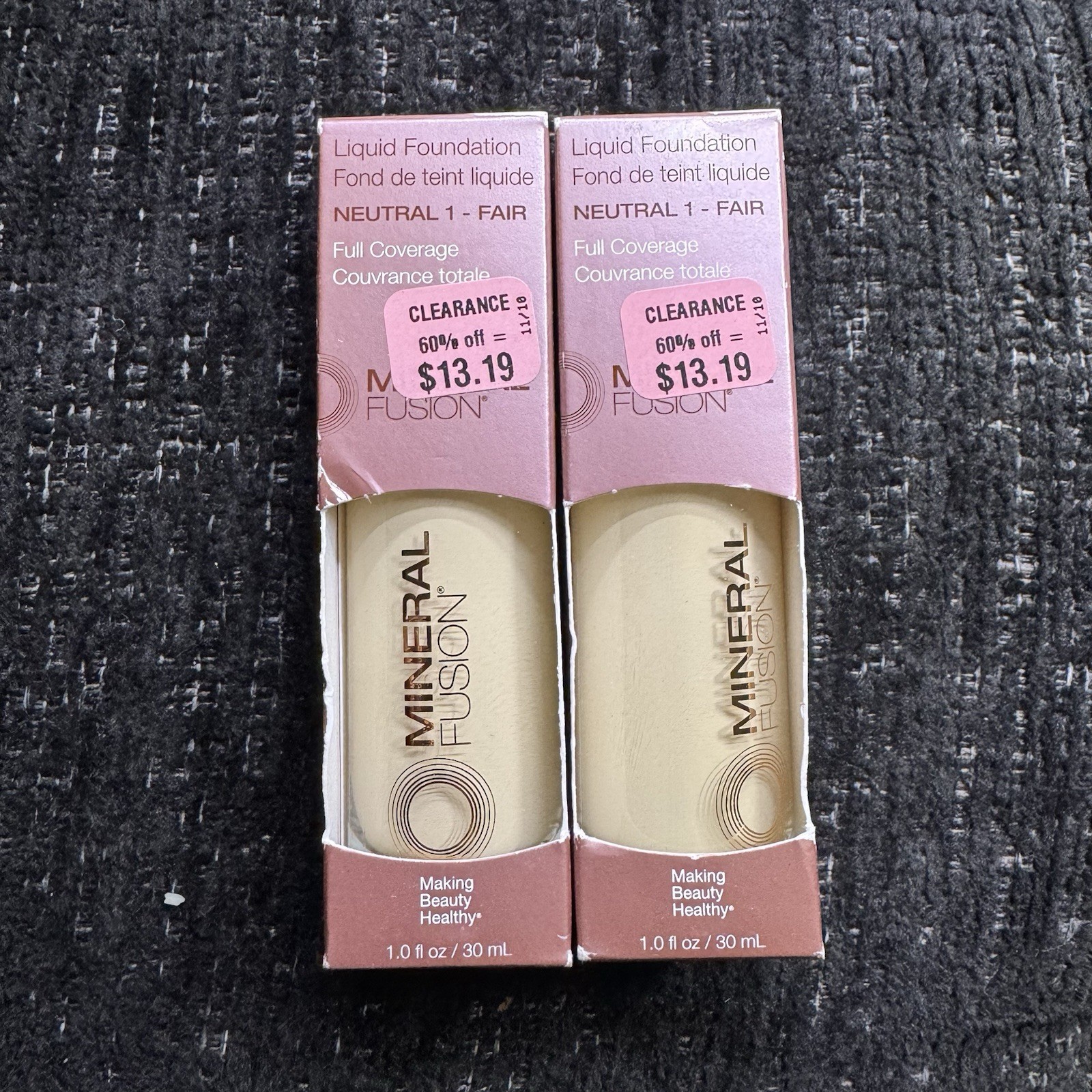 Mineral Fusion Foundation Pack Of 2, Liquid Foundation – Neutral 1 – Fair New
