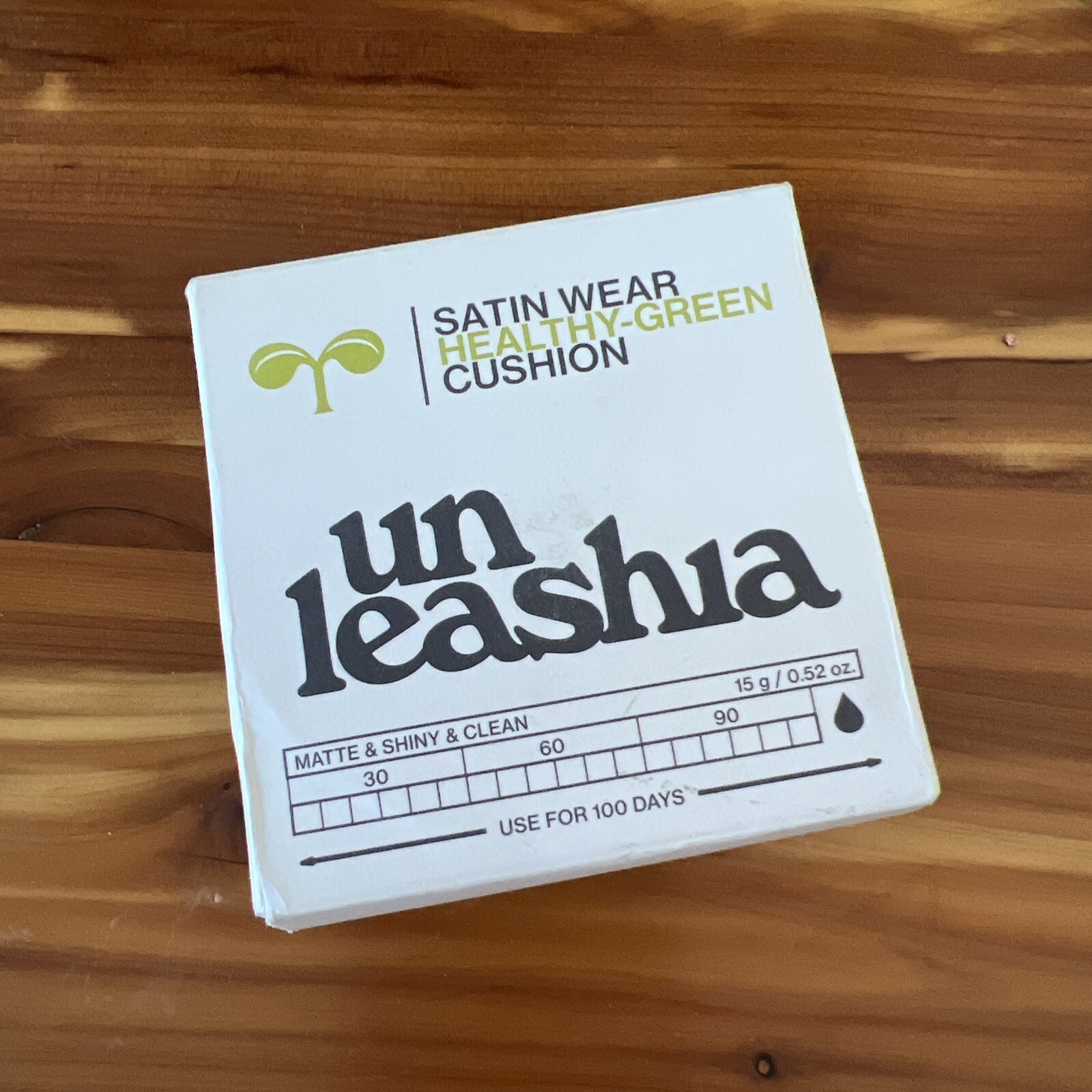 Unleashia Satin Wear Healthy-Green Cushion ~ SPF30/PA++ ~ 23W Bisque NIB