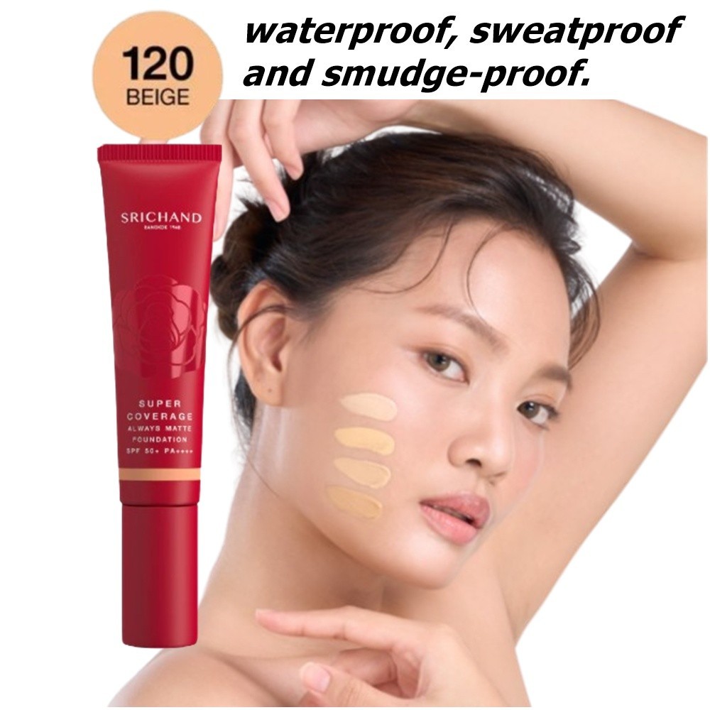 3X Srichand Super Coverage Always Matte Foundation SPF 50+ PA++++ Beauty 30 ml #