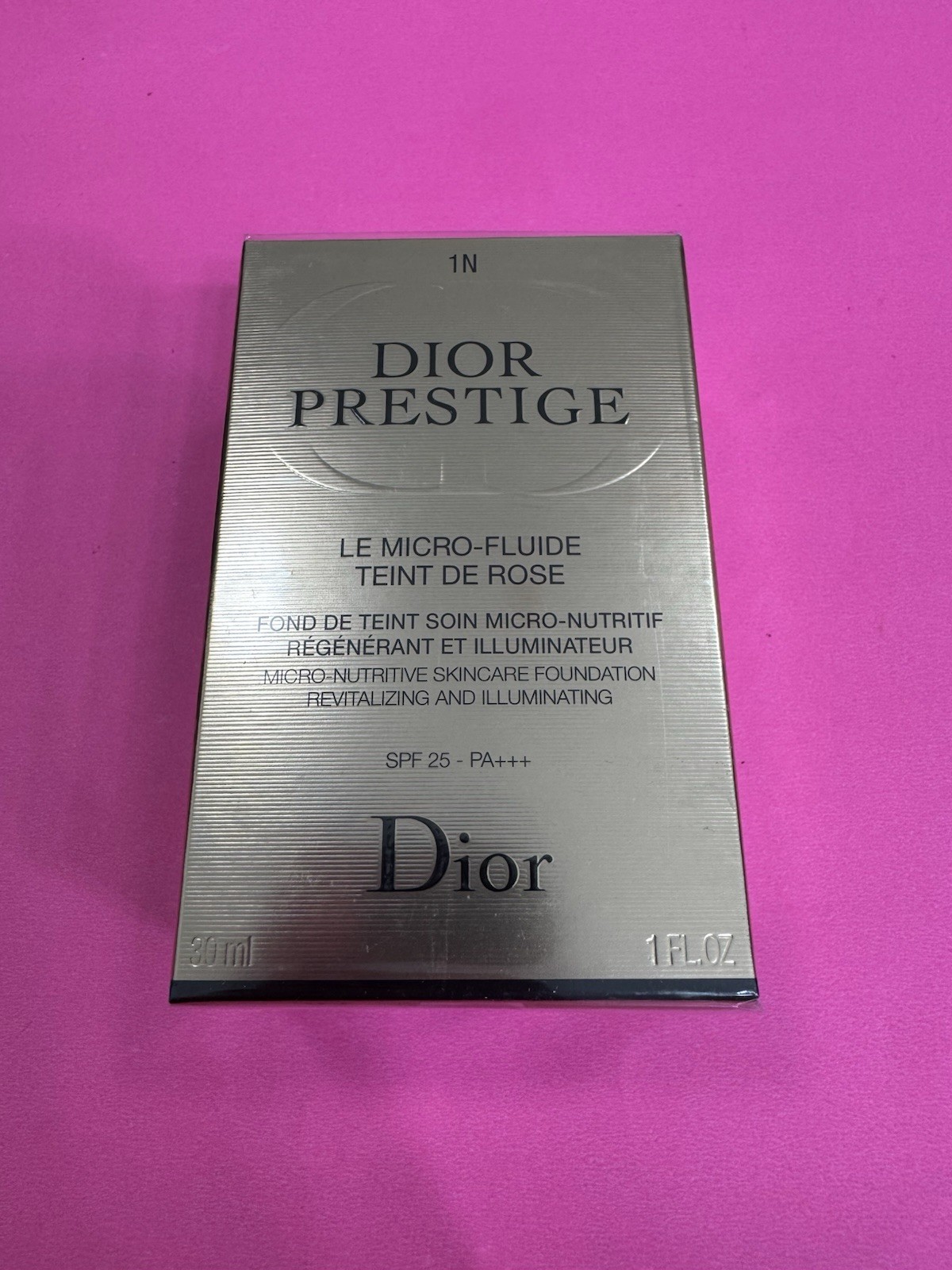 Dior Prestige Le Micro Fluide Teint De Rose 1N SPF 25 New In Box 1 FL OZ