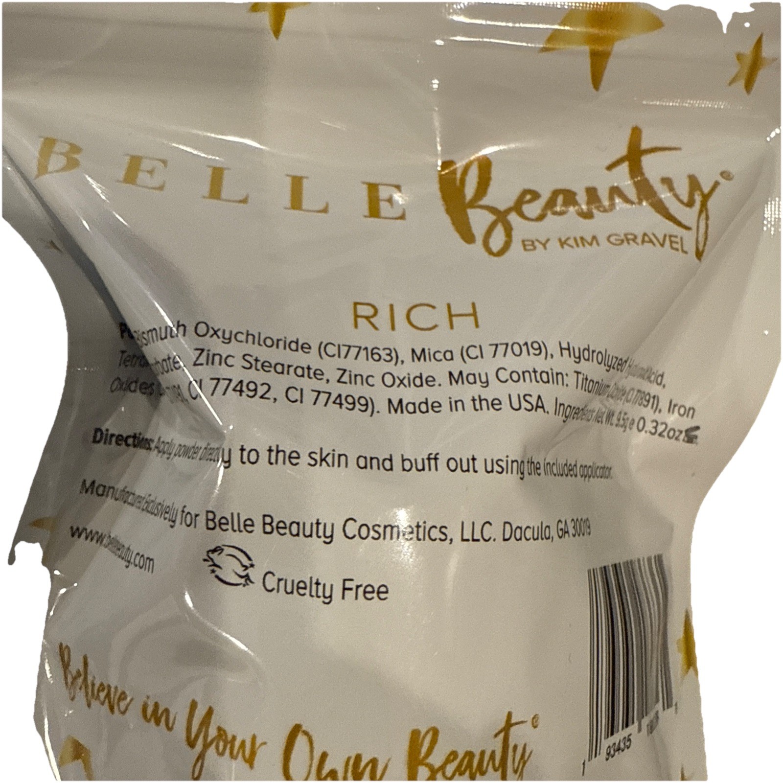 Belle Beauty Easy Peasy Powder Matte Mineral Foundation Rich 0.16oz New Sealed