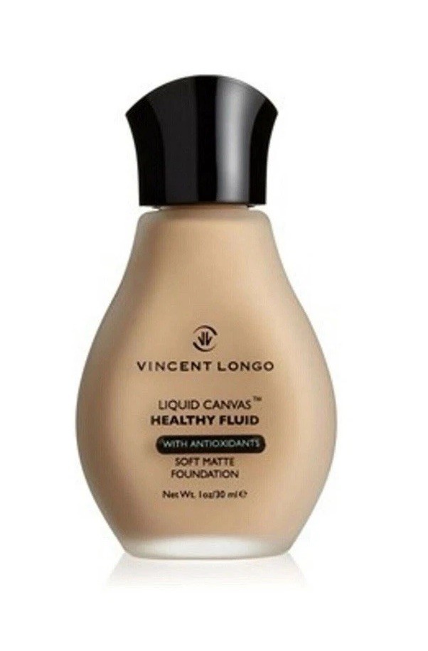 Vincent Longo Liquid Canvas Healthy Fluid Soft Matte Foundation Golden Tan 7 NIB