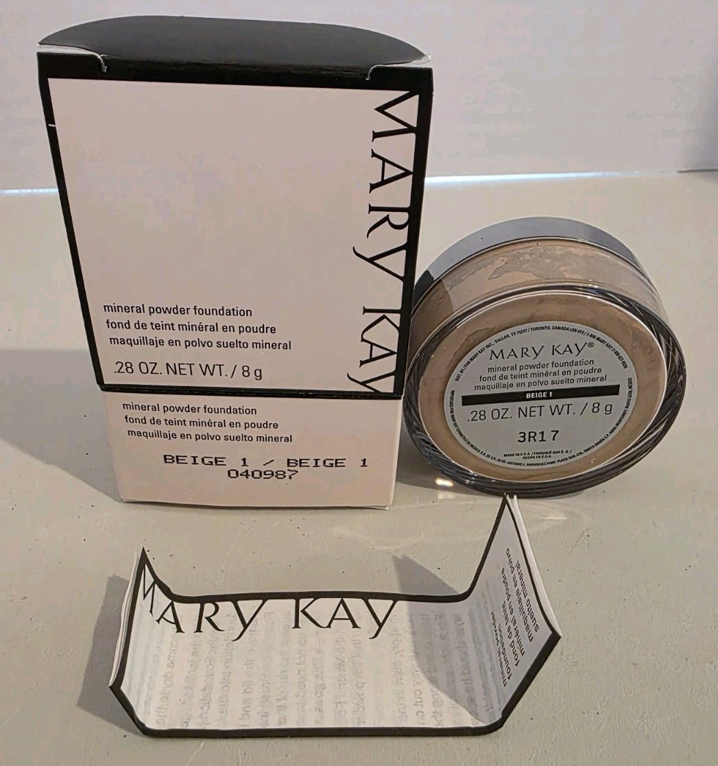 Mary Kay Mineral Powder Foundation BEIGE 1 040987 .28 Oz 8g NIB Disco